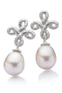 Ohrstecker „Pique Dame“ mit Perlen - Silber